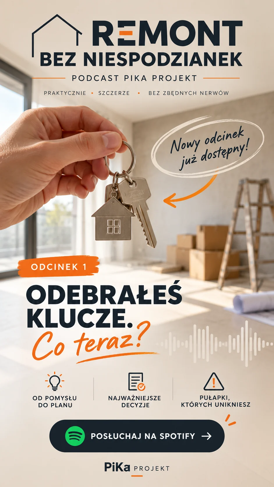 Plakat podcastu Remont bez niespodzianek — odcinek pierwszy